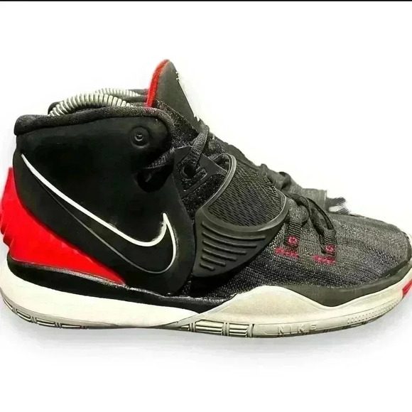Nike Kyrie 6 "Bred" Basketball Shoes Multicolor Unisex Size 6Y - Picture 3 of 8
